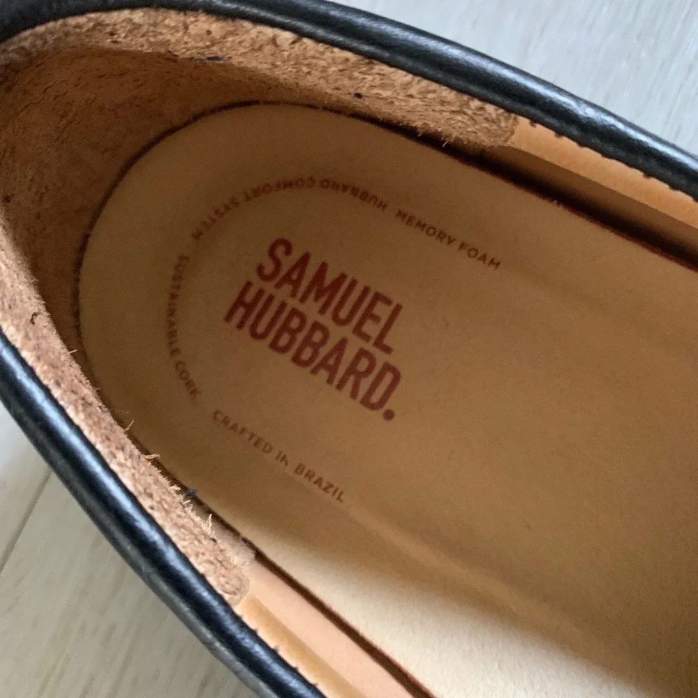 Samuel Hubbard Mens Black Free Spirit‎ Leather Loafers
